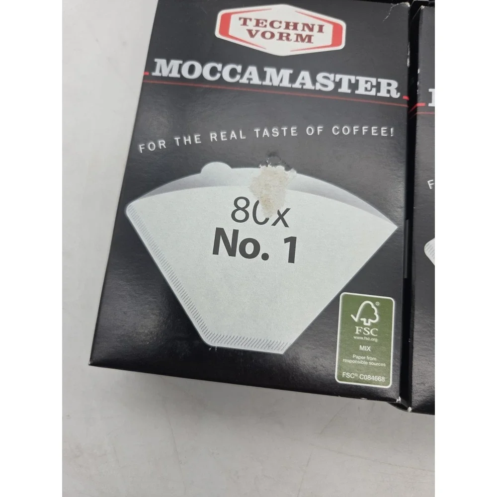 Moccamaster #1 Cup-One Filters White Paper 80-Count Boxes 4 Boixes - NEW